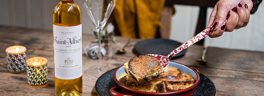 Christmas Food and Wine Pairings: Saint Albert Pacherenc du Vic Bilh 2016 and Alastair Little’s Panettone Bread and Butter Pudding