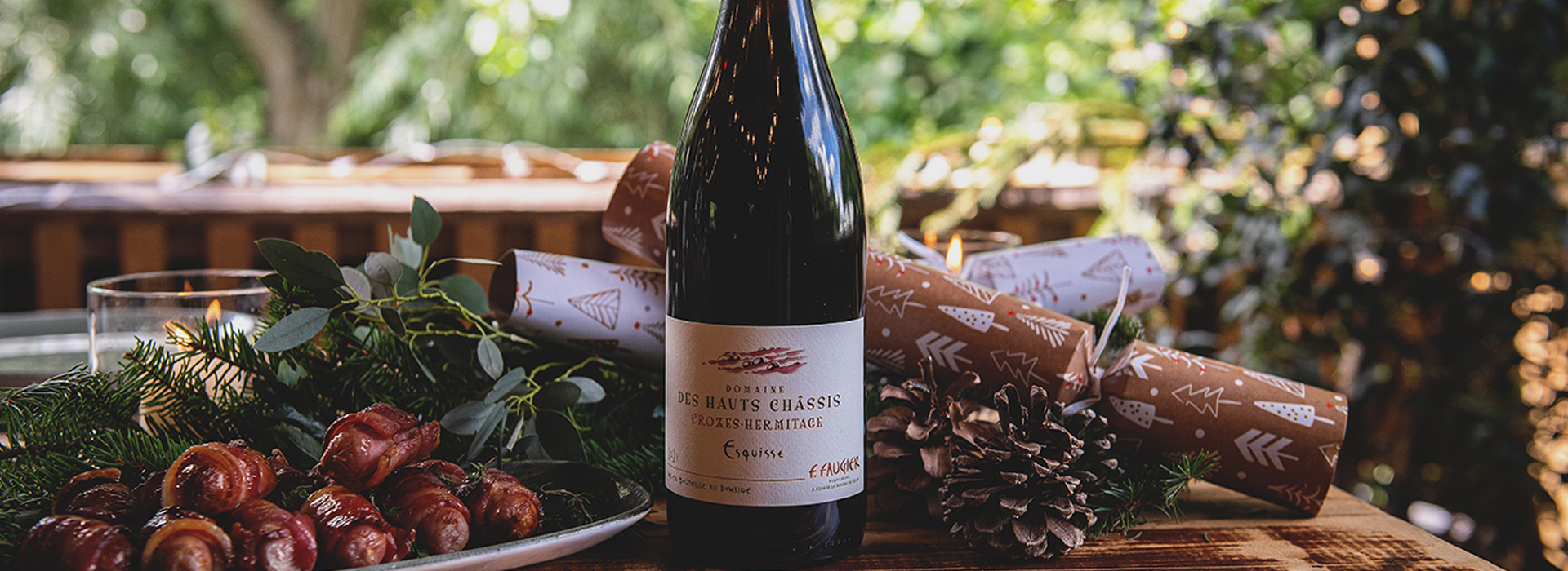 Christmas Food & Wine Pairings: Esquisse, Crozes-Hermitage Rouge, Domaine Des Hauts Châssis 2021 with Pigs in Blankets